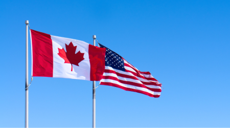 Canada/USA flags